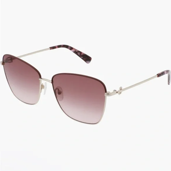 $199!Longchamp Light Brown Gradient Square Ladies Sunglasses LO153S 737 59 NEW! - Picture 4 of 7